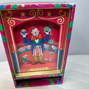 Vintage Otagiri music Box Dancing Clown Send In The Clowns Japan